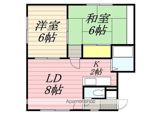 サンシャイン(2LDK/2階)の間取り写真