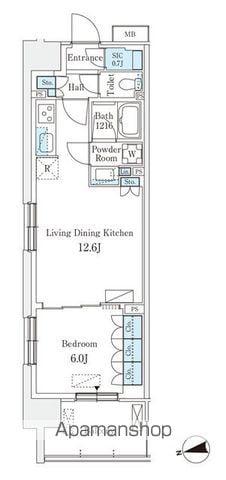 スカイグランデ津田沼(1LDK/3階)の間取り写真