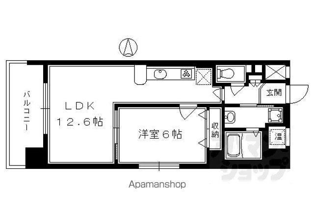 インベスト京都堀川(1LDK/4階)の間取り写真