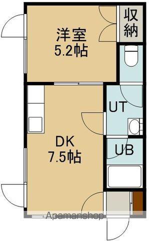 メイプルハイム美原(1DK/2階)の間取り写真