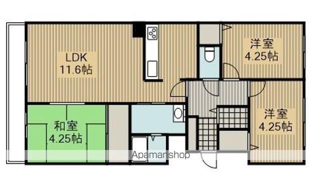 リーセント住吉(3LDK/4階)の間取り写真
