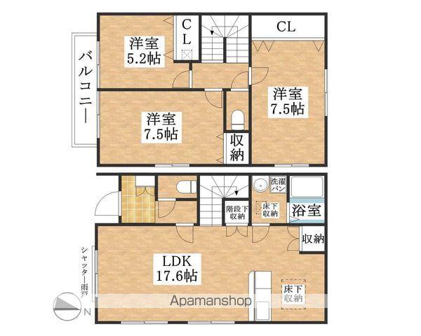 サンライズ天花寺(3LDK)の間取り写真