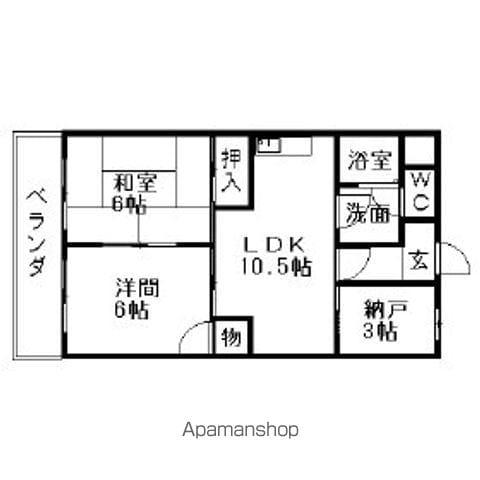 エトワール八田(2SLDK/5階)の間取り写真