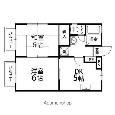 メゾンドKAORI(2DK/2階)の間取り写真