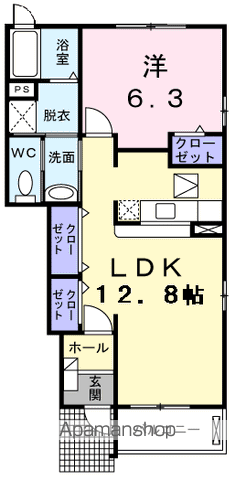 アレグリア・K(1LDK/1階)の間取り写真