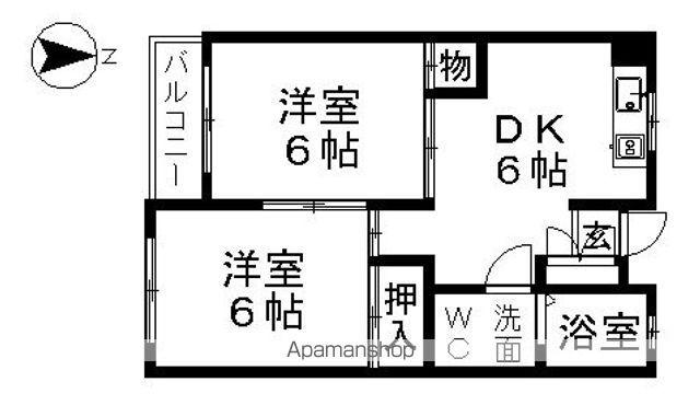 マルエイビル(2K/2階)の間取り写真