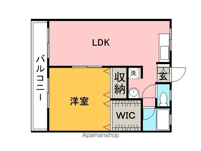 三芳ビル(1LDK/2階)の間取り写真