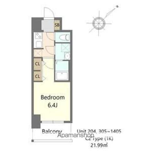 S-RESIDENCE堺ALTKLAS(1K/5階)の間取り写真