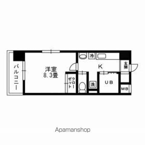 スターリット上杉(1K/1階)の間取り写真