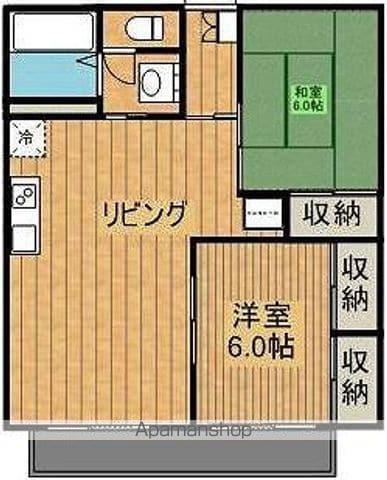 アメニティハイム本郷(2LDK/1階)の間取り写真