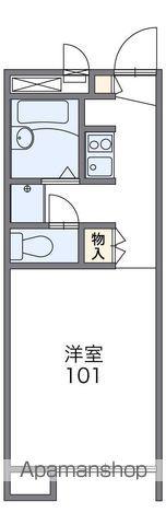 レオパレスソレイユ(1K/2階)の間取り写真