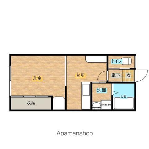 エミネントハウス(ワンルーム/2階)の間取り写真
