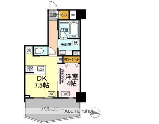 ラ・ベレッツァ フェリオ(1DK/5階)の間取り写真