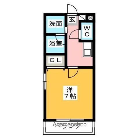ポートタウンドルフィンⅡ(1K/3階)の間取り写真
