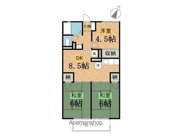 エルタウン須崎(3DK/2階)の間取り写真