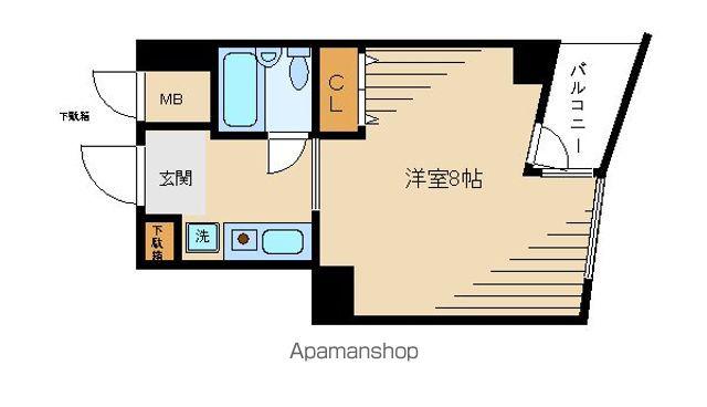 カーサ中井(1K/2階)の間取り写真