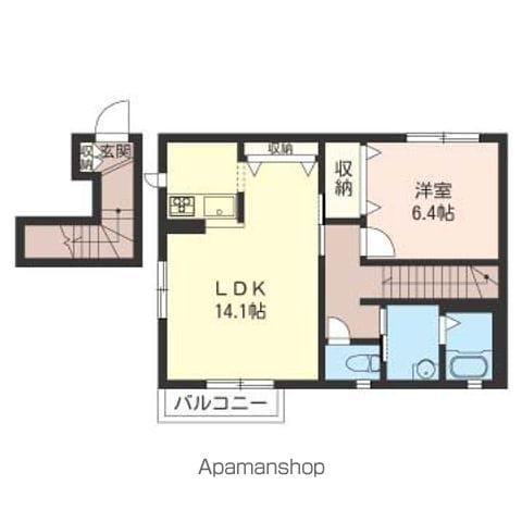 メゾンドソーレ(1LDK/2階)の間取り写真