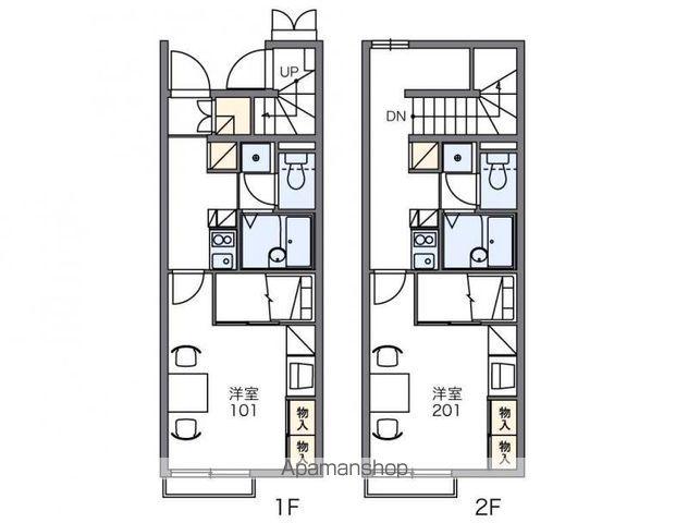 レオパレスネーブルⅠ(1K/2階)の間取り写真