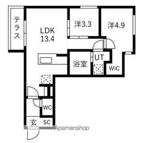 南13西7MS(2LDK/1階)の間取り写真