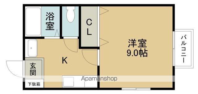 ミューズ(1K/1階)の間取り写真