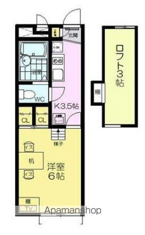 スタアガーデン(1K/2階)の間取り写真