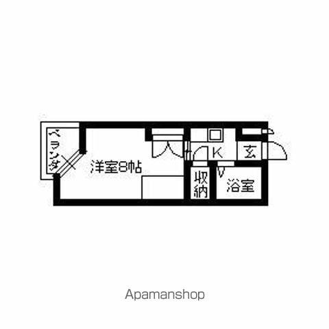 ベルシティ堤町(1K/1階)の間取り写真