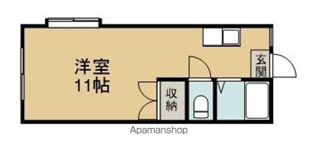 ハミングエイト(ワンルーム/1階)の間取り写真