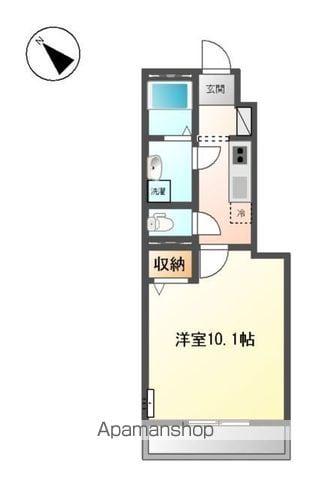 パサージュ デュ ヴァン(1K/1階)の間取り写真