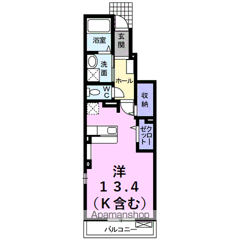 サン ミリュー(ワンルーム/1階)の間取り写真