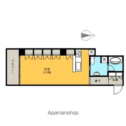 スクエア名駅南(1DK/5階)の間取り写真