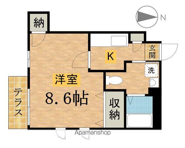 ミーナス片倉(1K/1階)の間取り写真