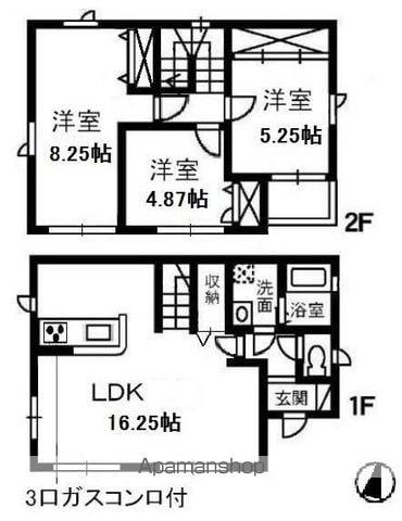 水島臨海鉄道 福井駅(岡山) 徒歩14分 2階建 築18年(3LDK)の間取り写真