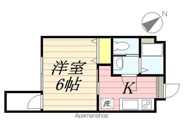 ベイシティ松戸小山Ⅰ(1K/1階)の間取り写真
