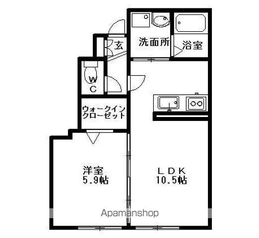 K-HAUS A(1LDK/1階)の間取り写真