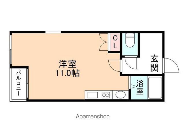 さくらハイツ中川原(ワンルーム/2階)の間取り写真