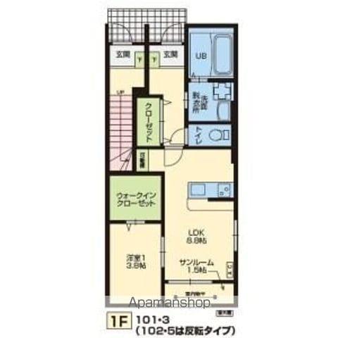 KORE(1LDK/1階)の間取り写真