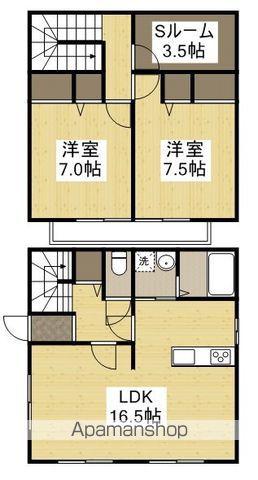 福塩線 駅家駅 徒歩7分 2階建 築21年(2SLDK)の間取り写真