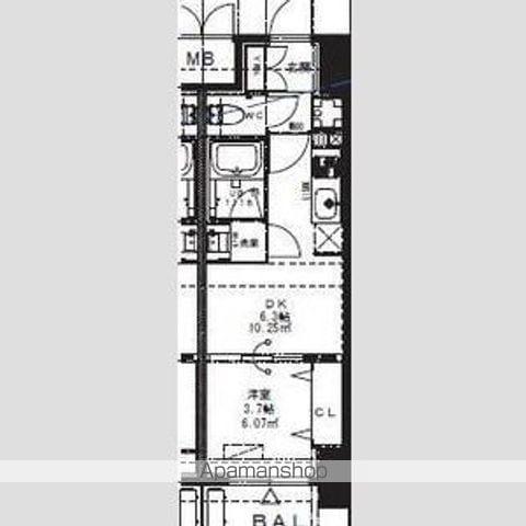 ALIVIS九条(1DK/11階)の間取り写真