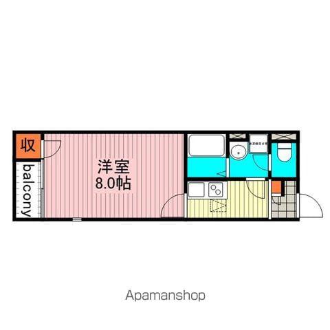 レオネクストソラーナ西牟田(1K/1階)の間取り写真