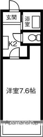 ANGEL FEATHER(1K/1階)の間取り写真