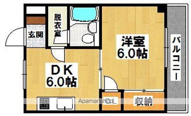 サンハイム(1LDK/4階)の間取り写真