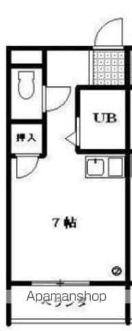 YUTA BUILD2(ワンルーム/1階)の間取り写真