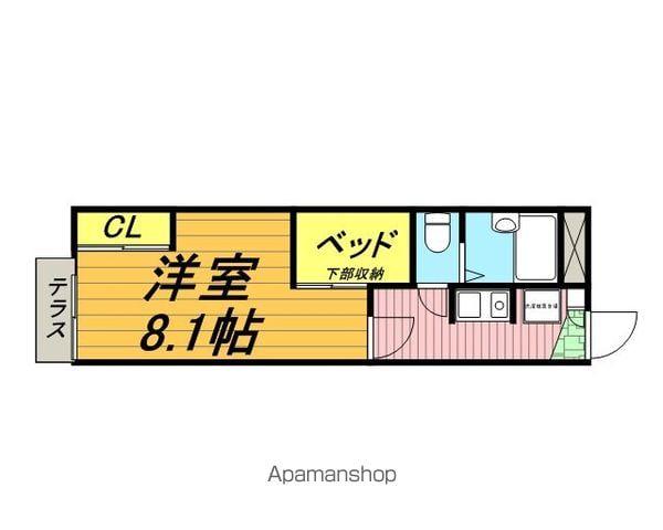 レオパレスシェソワⅣ(1K/1階)の間取り写真