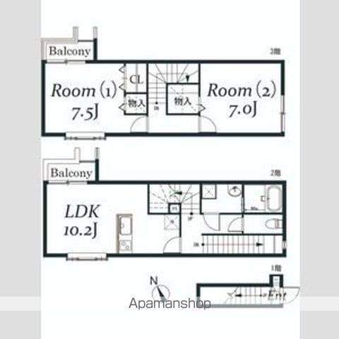 パティオ赤坂 2階階 間取り