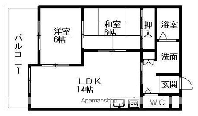 シャンポール幹Ⅱ(2LDK/3階)の間取り写真
