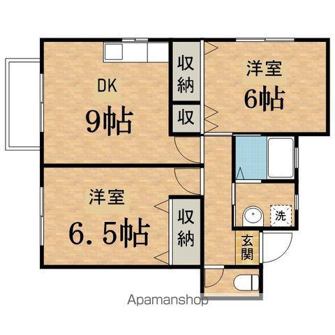グレースハウス(2DK/2階)の間取り写真