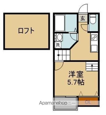 AMPIO千早南(1K/1階)の間取り写真