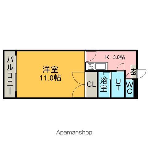 ING北大前(1K/7階)の間取り写真