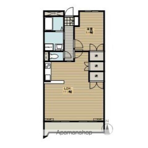 レジデンス名倉(1LDK/4階)の間取り写真