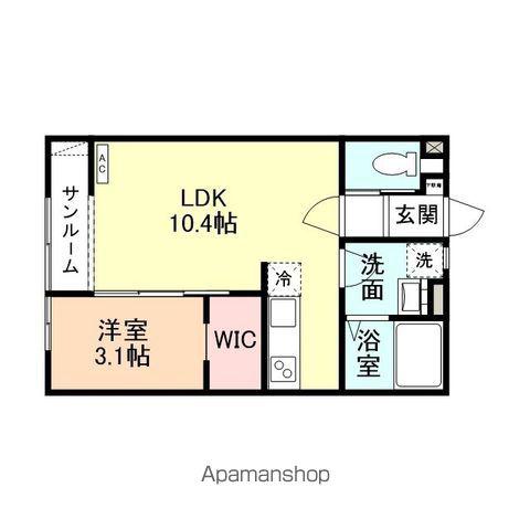 EARLS COURT Ⅱ(1LDK/2階)の間取り写真